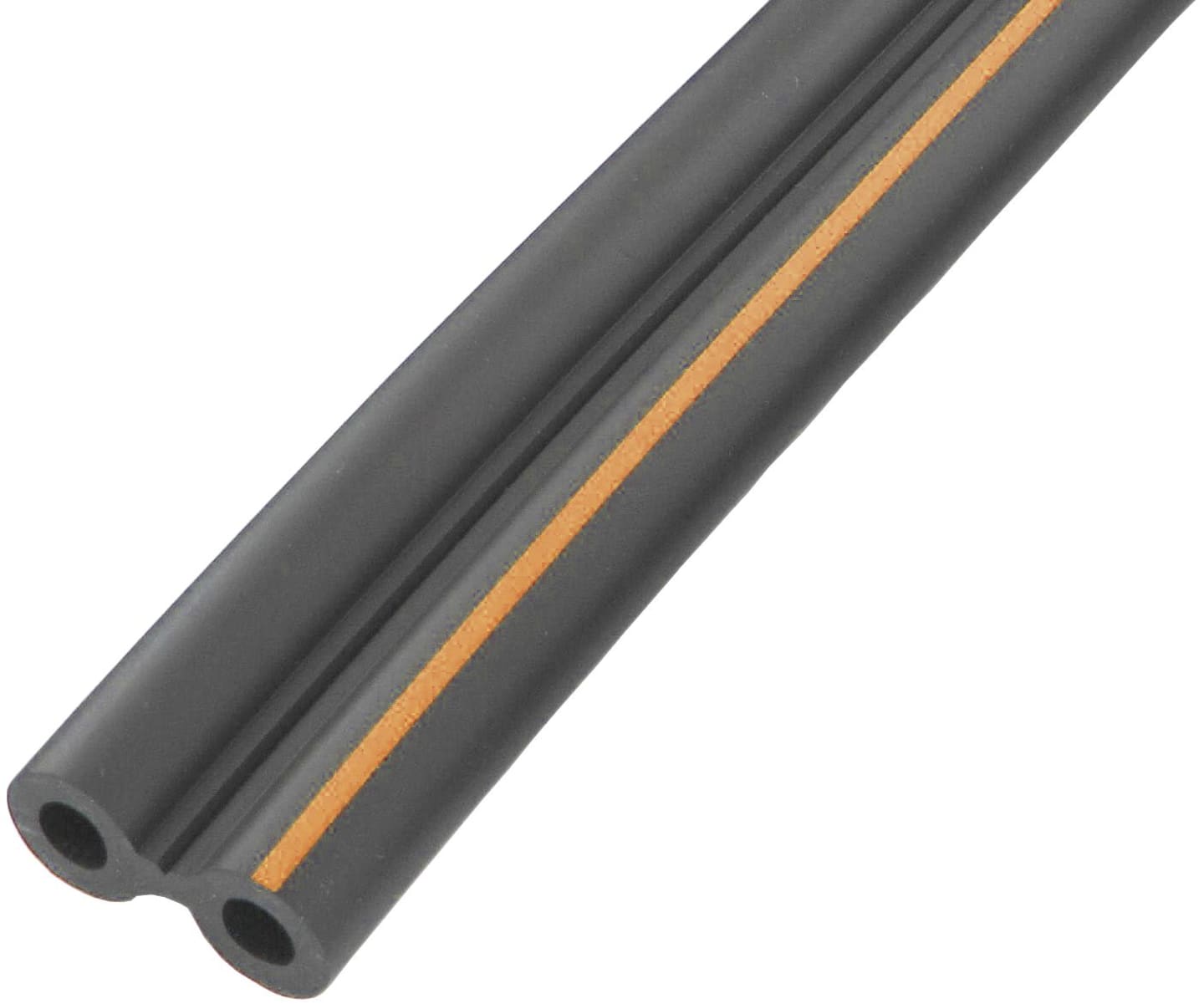 Doppel-Pulsschlauch 2 x 7,3/13,9 x 3,3 mm x 25 m, oranger Streifen, Gummi, für Gea Westfalia