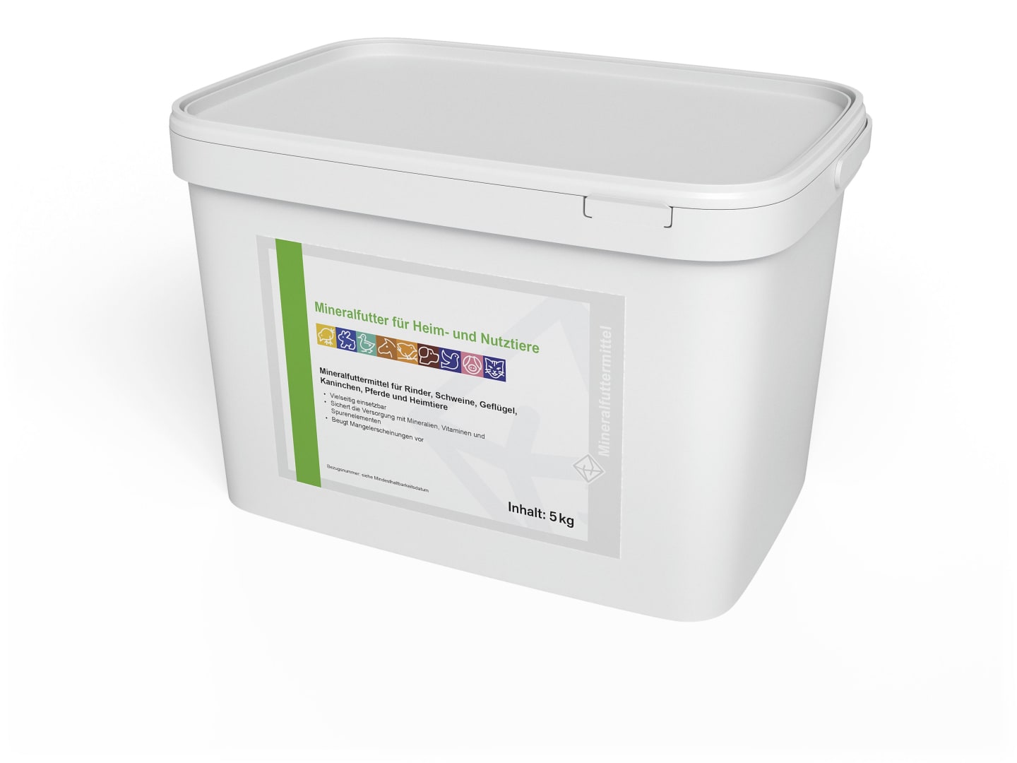 Mineralfutter für Heim- u. Nutztiere granuliertes Mineralfutter 5 kg Eimer