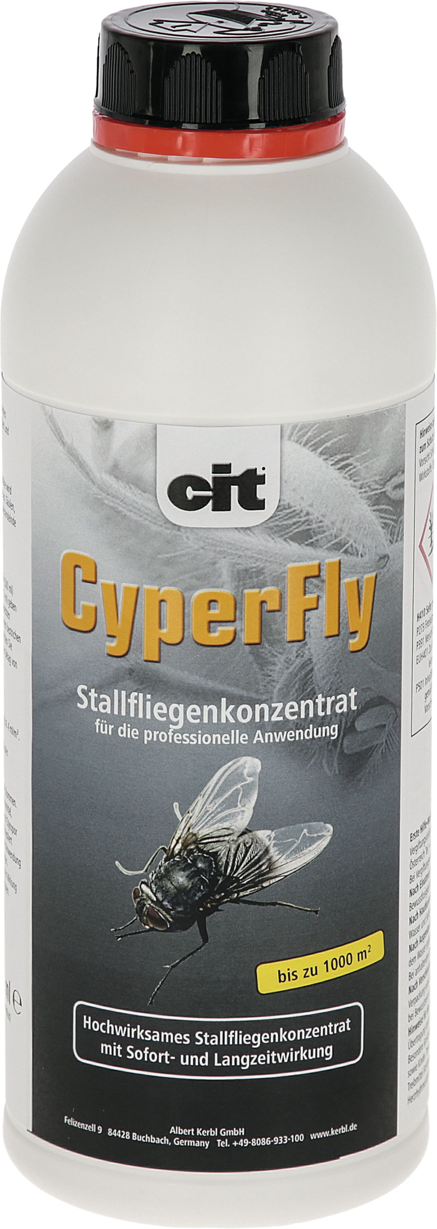 cit® Insektenschutzmittel "CyperFly" 1.000 ml Konzentrat, für Rinder, Schweine, Pferde, Geflügel gegen Fliegen, Bremsen, Mücken etc., 299531