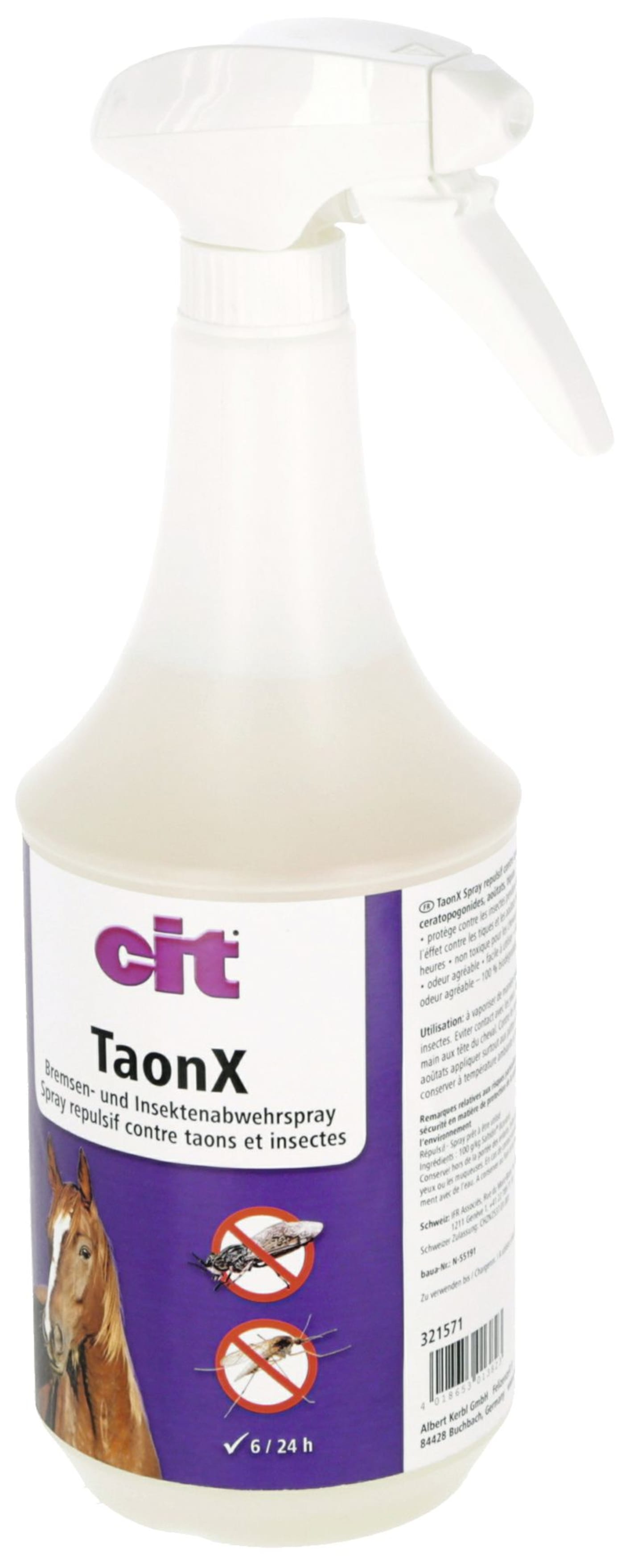 cit® Insektenspray "TaonX" 1.000 ml für Pferde gegen Bremsen, Pferdefliegen, Stechmücken und andere Arthropoden, 321571