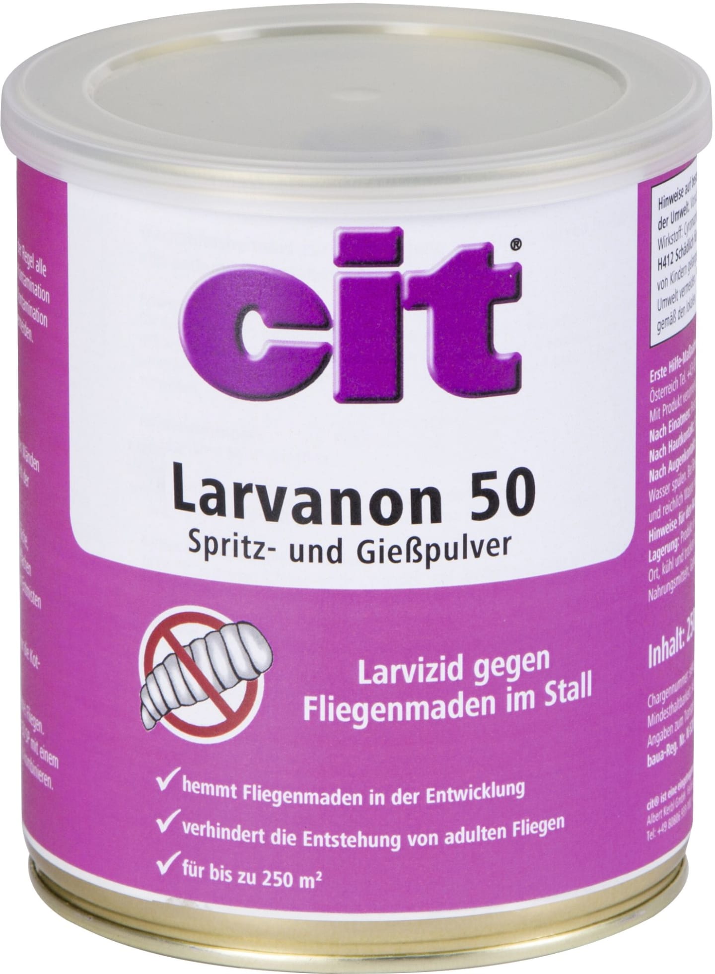 cit® Insektenpulver "Larvanon 50" für alle Fliegenlarven in Rinder-, Schweine- und Geflügelställen