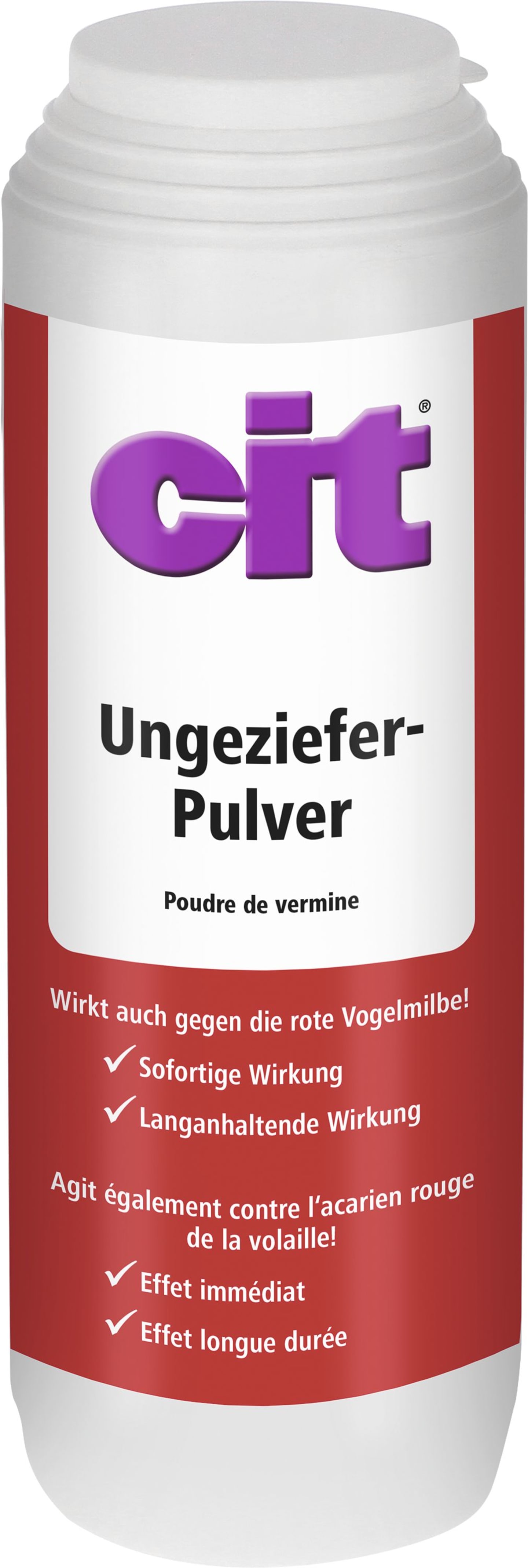 cit® Insektenpulver 500 ml für kriechenden Insekten wie Asseln, Käfern, Drahtwürmern, Ameisen etc. und roter Vogelmilbe, 15439
