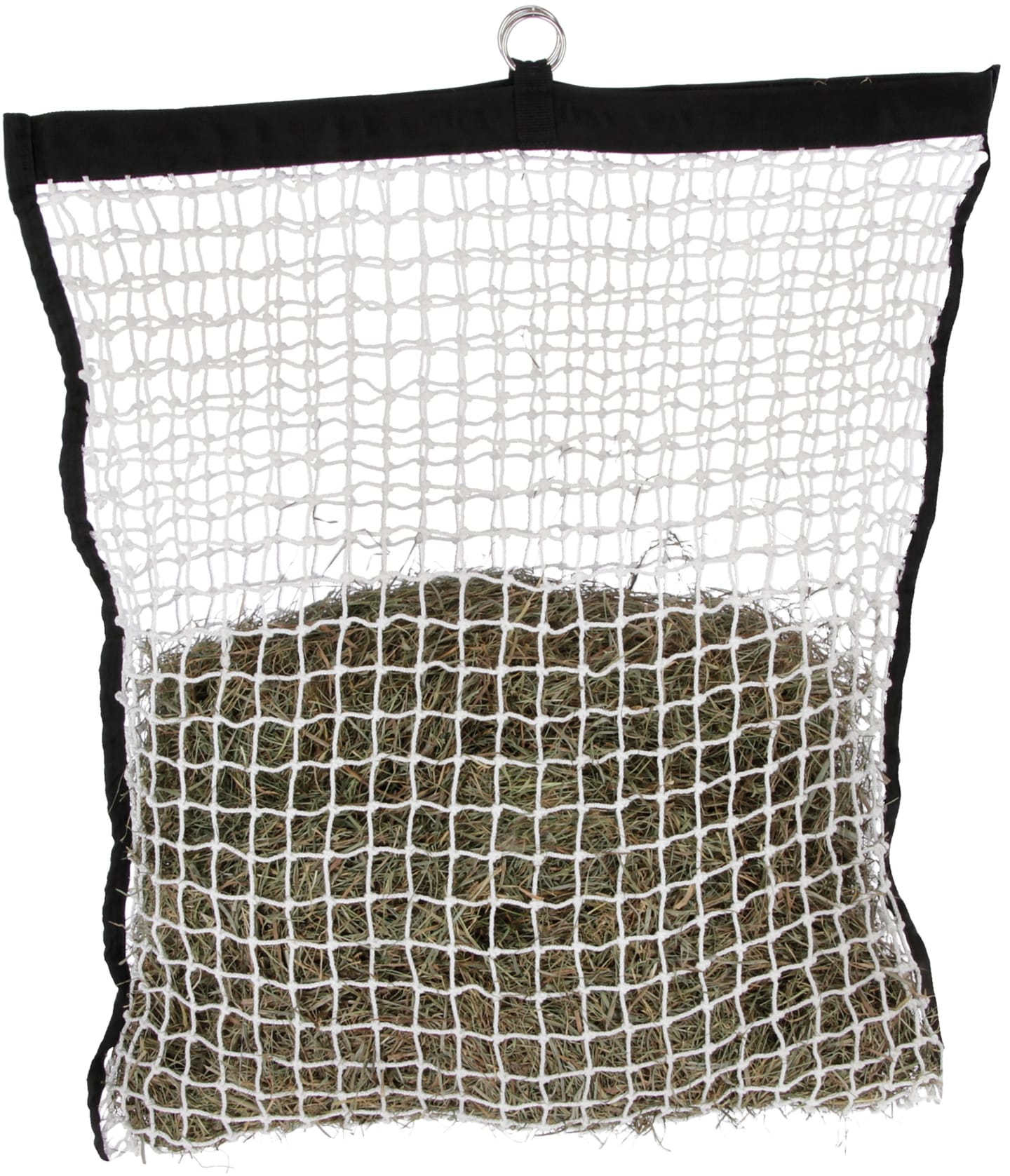 KERBL Heunetz 83 x 83 cm für ca. 5,5 kg getrocknetes Heu, Maschenweite 30 x 30 mm, mit Aufhängehaken/Einfüllhilfe, 3211645