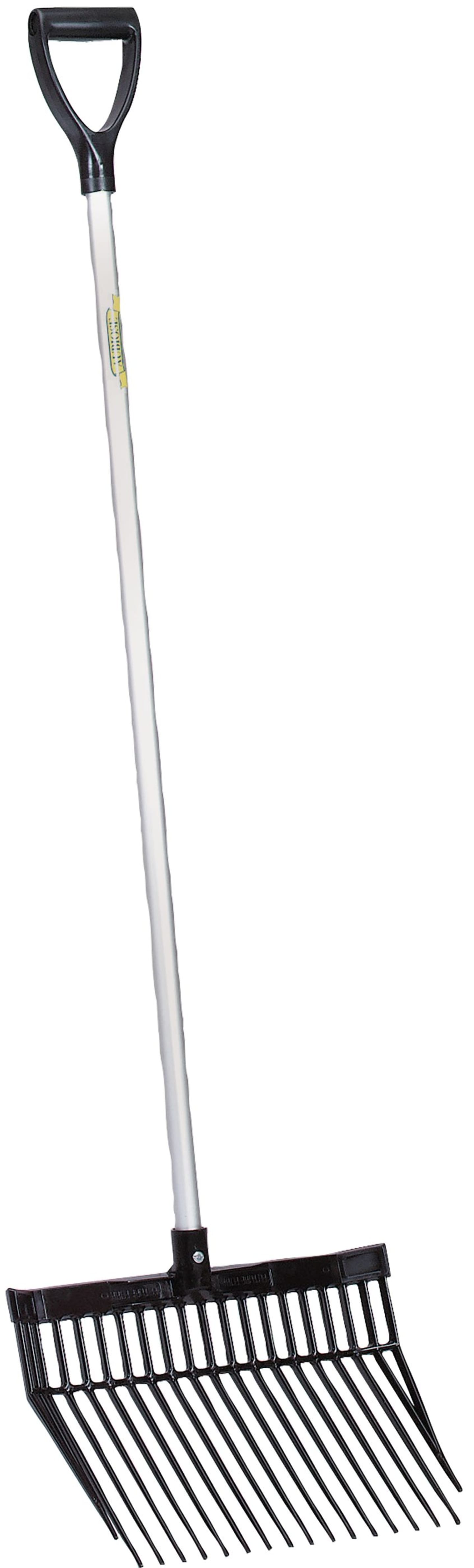 KERBL Dunggabel "Aubiose" 40 x 30 cm Kunststoff schwarz, mit Aluminiumstiel und D-Griff, 321