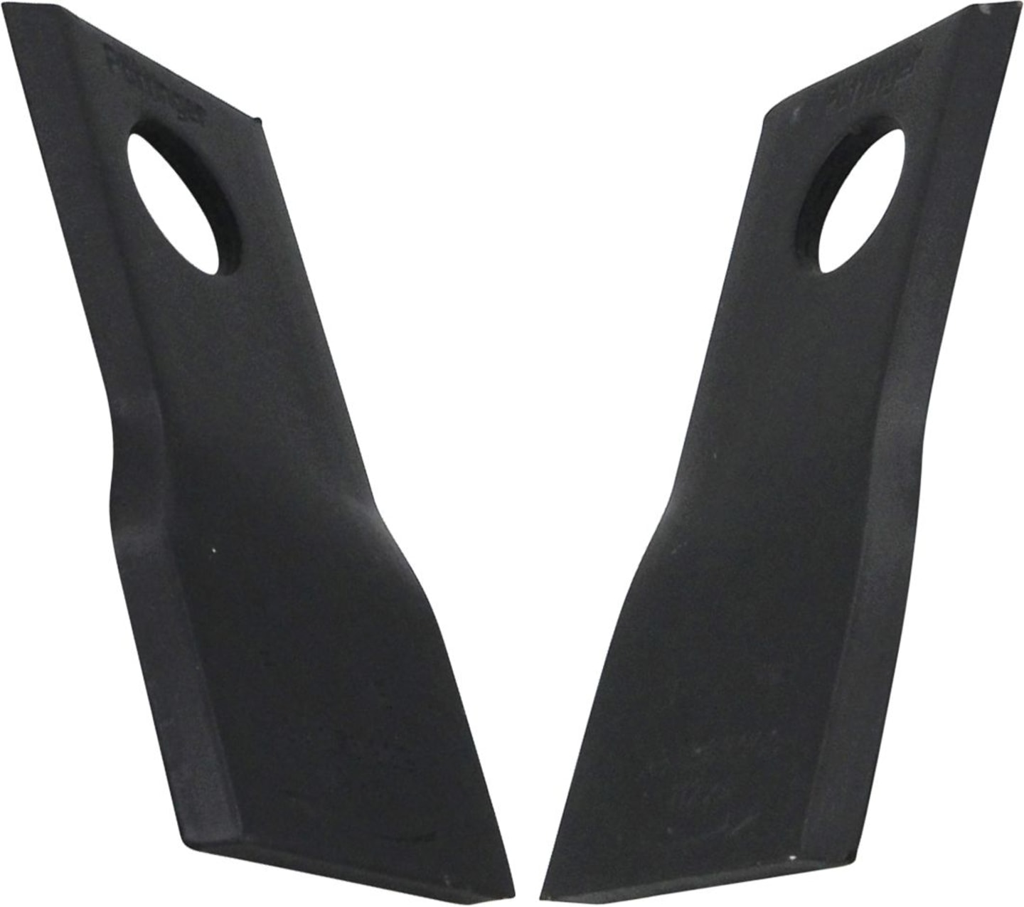 Pöttinger Kreiselmäherklinge "Durastar" 112 x 49 x 4 mm links/rechts, gedreht, für Mähwerk Novaalpin, Novacat, Novadisc – ab. Bj. 08