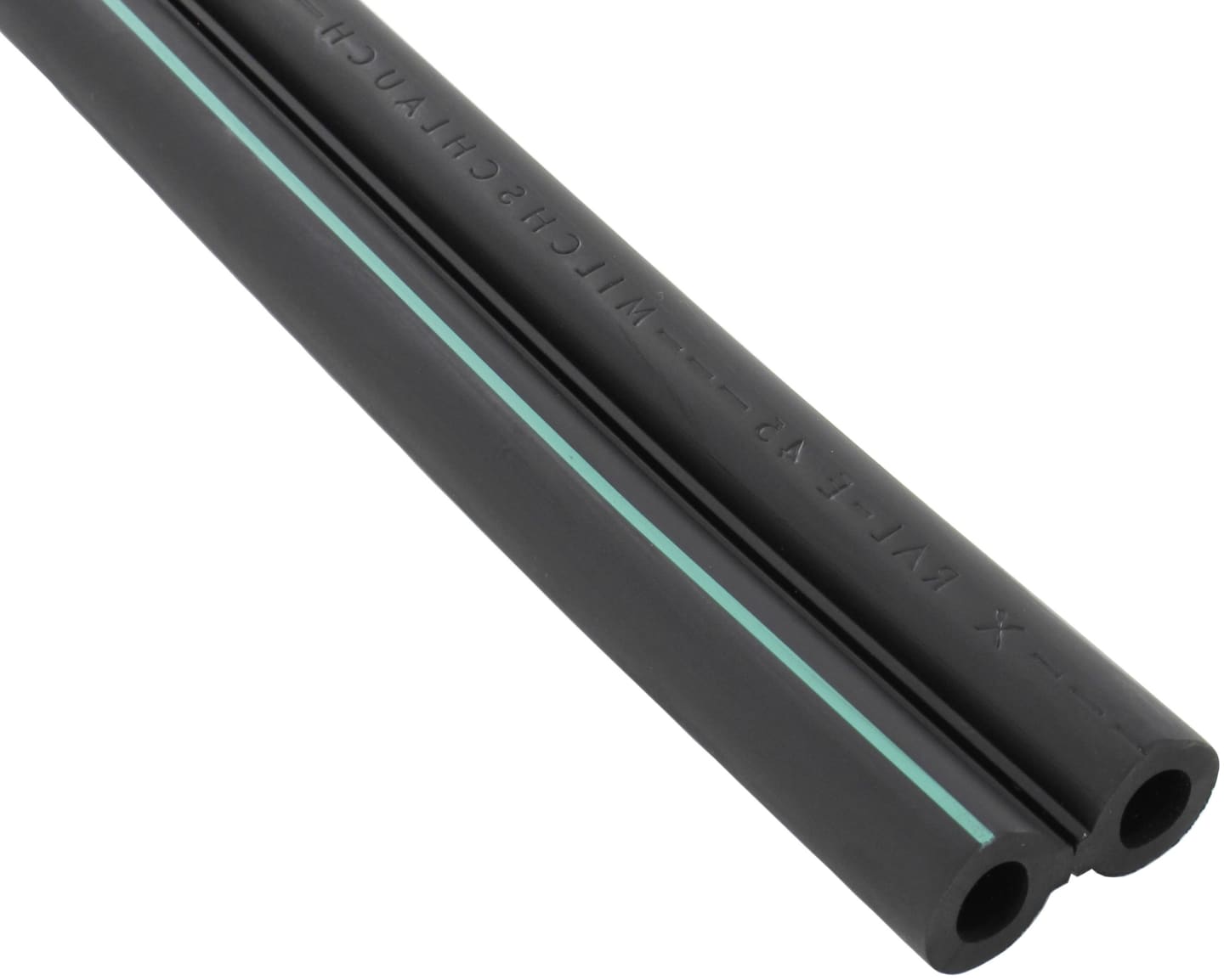 Doppel-Milchschlauch "Super" 2 x 4 x 10 mm, 25 m, 1 grüner Streifen, kochfest, RAL-Gütezeichen, Gummi, für Gea Westfalia Bio-Milker