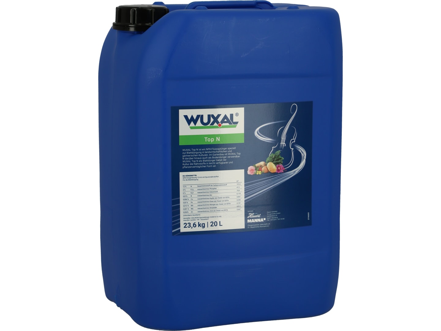 WUXAL® Top N flüssiger NPK-Dünger, stickstoffbetont mit Spurennährstoffen 20 l Kanister flüssig