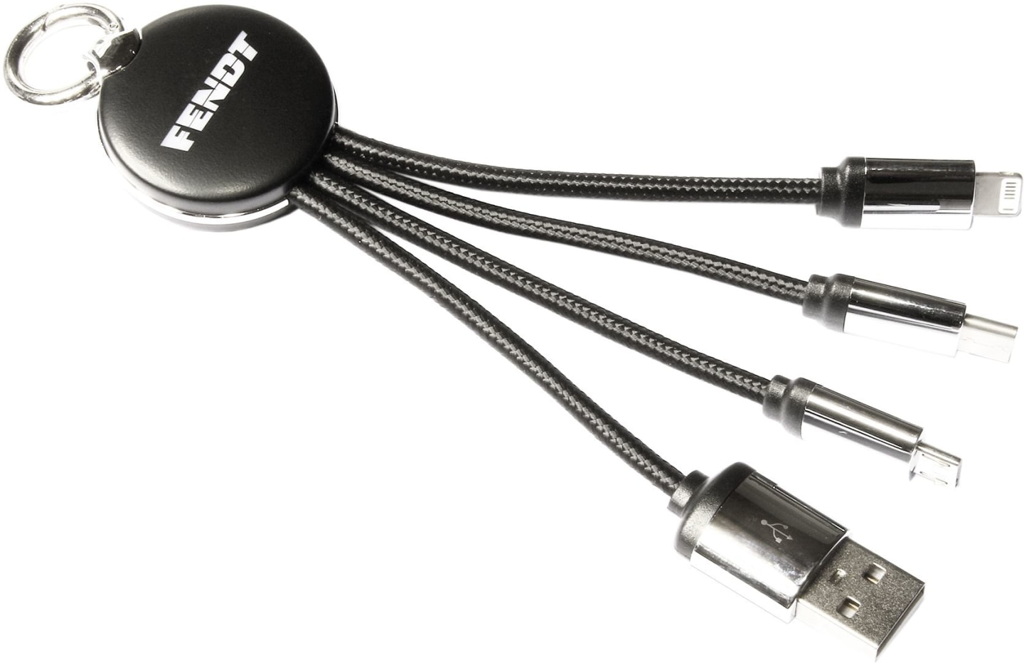 Fendt USB-Ladekabel 3 in 1 mit Micro-USB; USB-C; Lightning-Anschluss