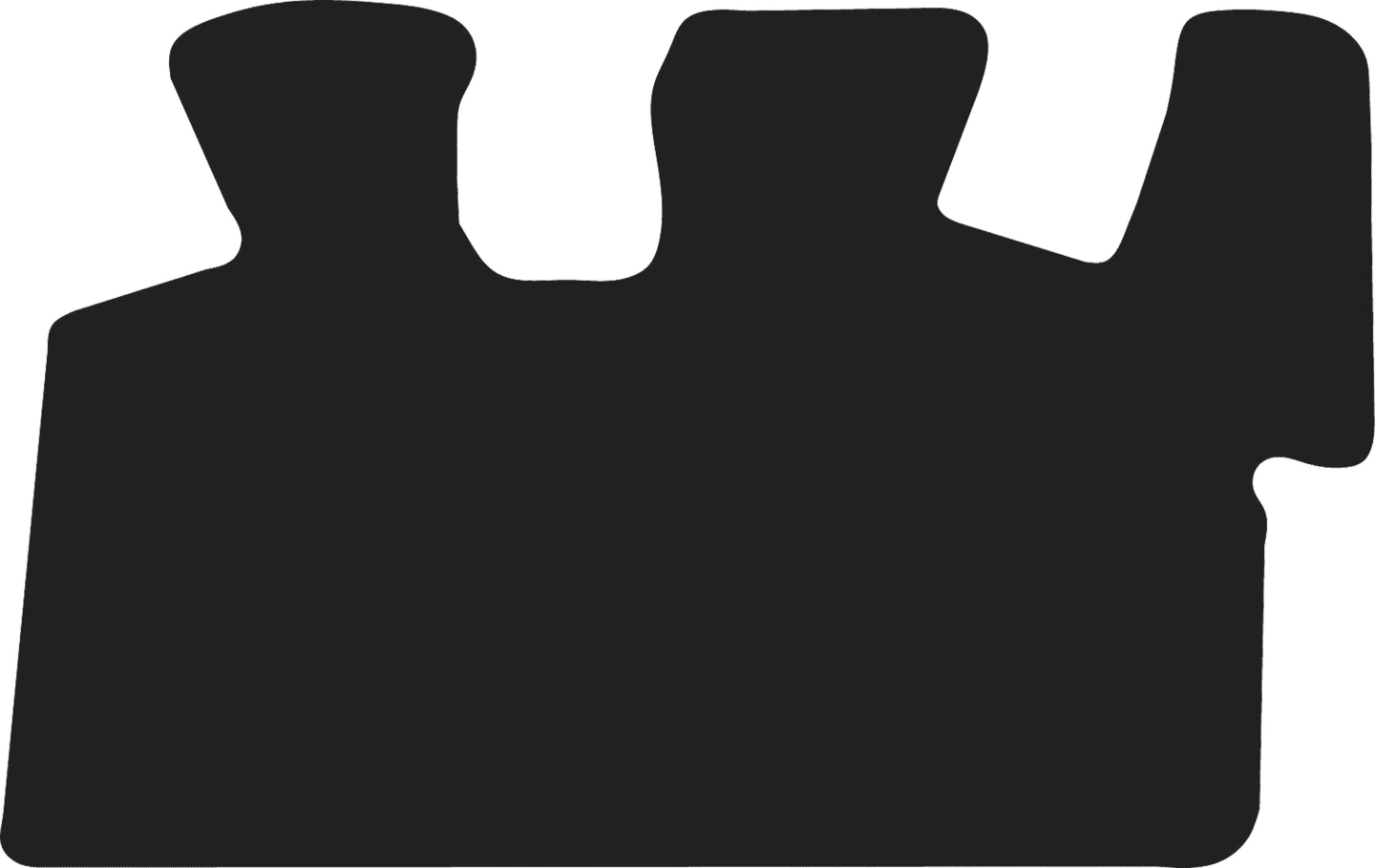 Fußmatte Gummi schwarz, für Kubota Minibagger KX 037-4, U 36-4