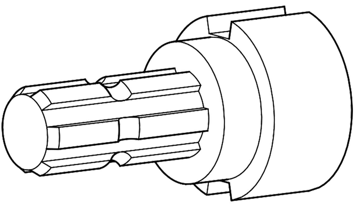 Walterscheid Nabe, Profil 1 3/4" 6, für Reibkupplung PFK97/4, 1108870