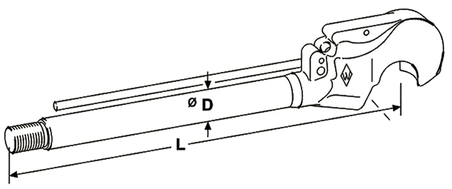Walterscheid Kolbenstange Kat. 3/90, 40 x 537 mm, M 34 x 2 AG, Hub 250 mm, für Hydraulischen Oberlenker HOLHS, 1201224