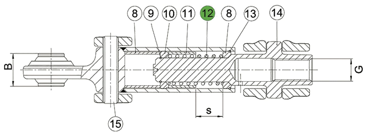 Walterscheid Druckfeder 85 x 36,75 x 4,25 mm, für Stabilisator mechanisch ASST-B, 1307985