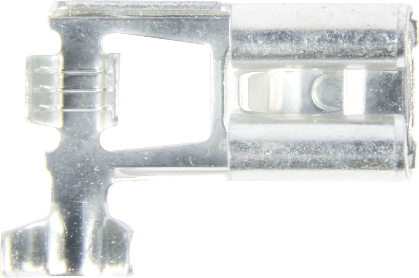 Herth + Buss Flachsteckhülse 6,3 x 0,8 mm, Kabel 1 – 2,5 mm², Messing verzinnt, mit Rastnase, 50 251 275