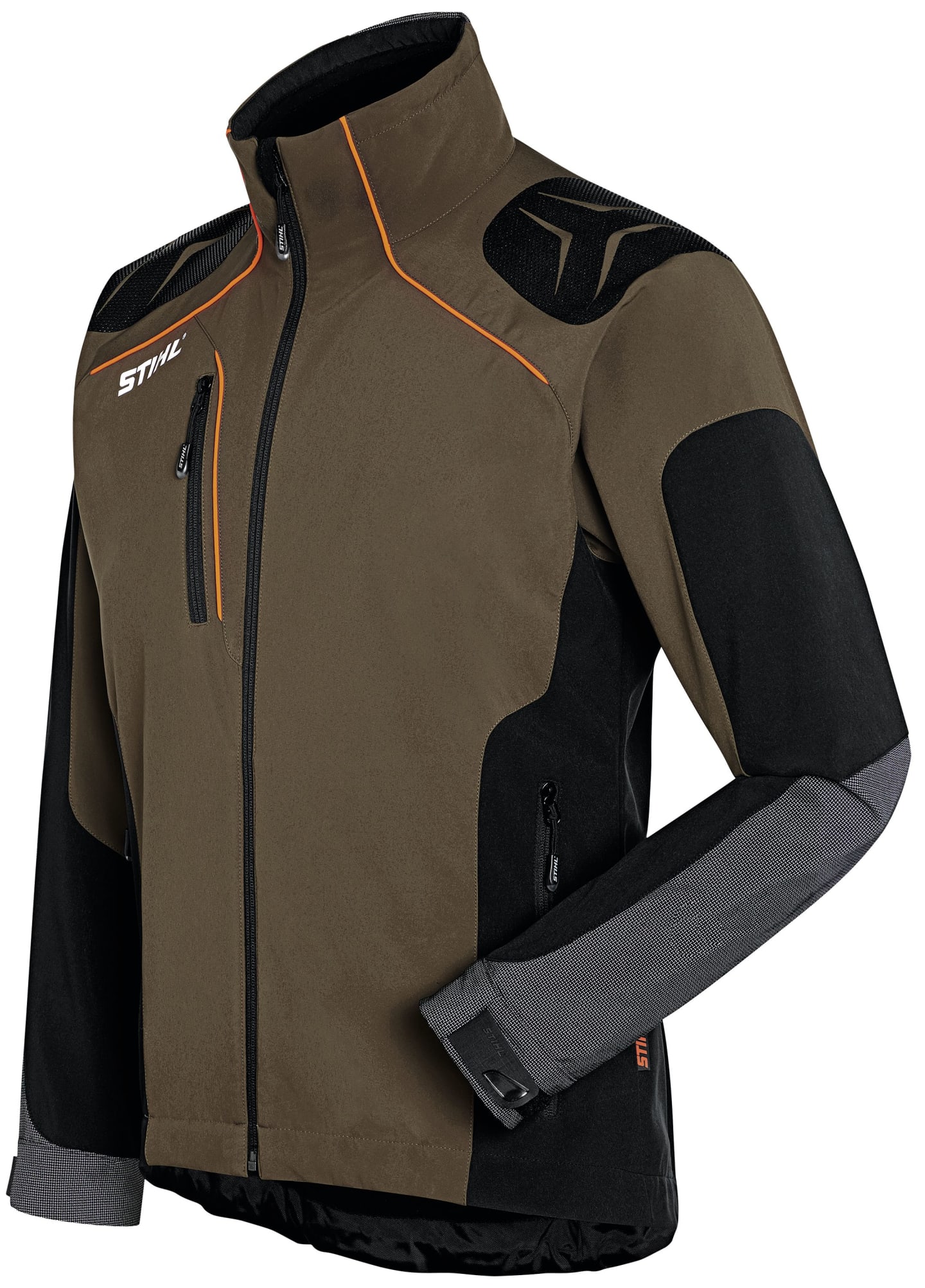 STIHL Forstjacke "Advance X-Shell", torf; schwarz