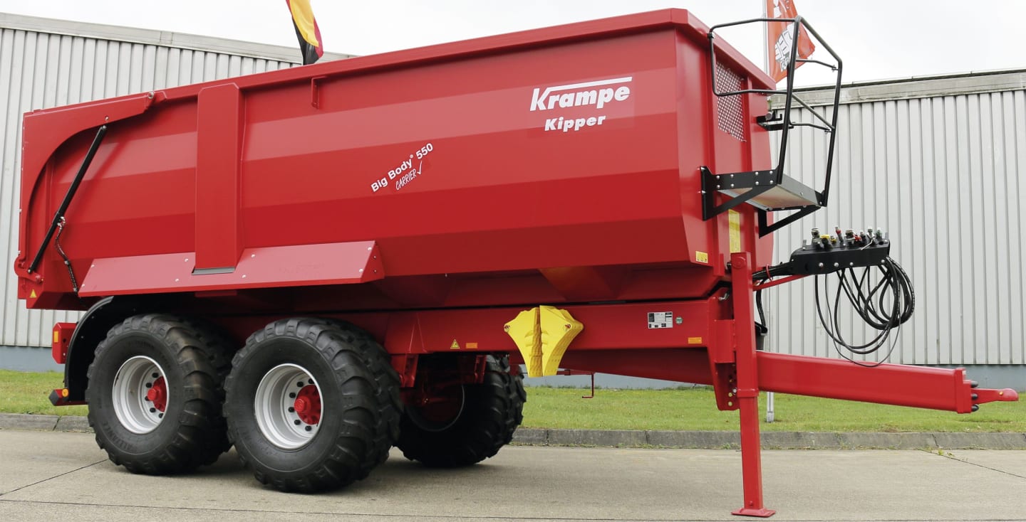Krampe Wannenkipper "Tandem Big Body 550 Carrier" Nutzlast 15,7 t, Transportvolumen 18,7 m³