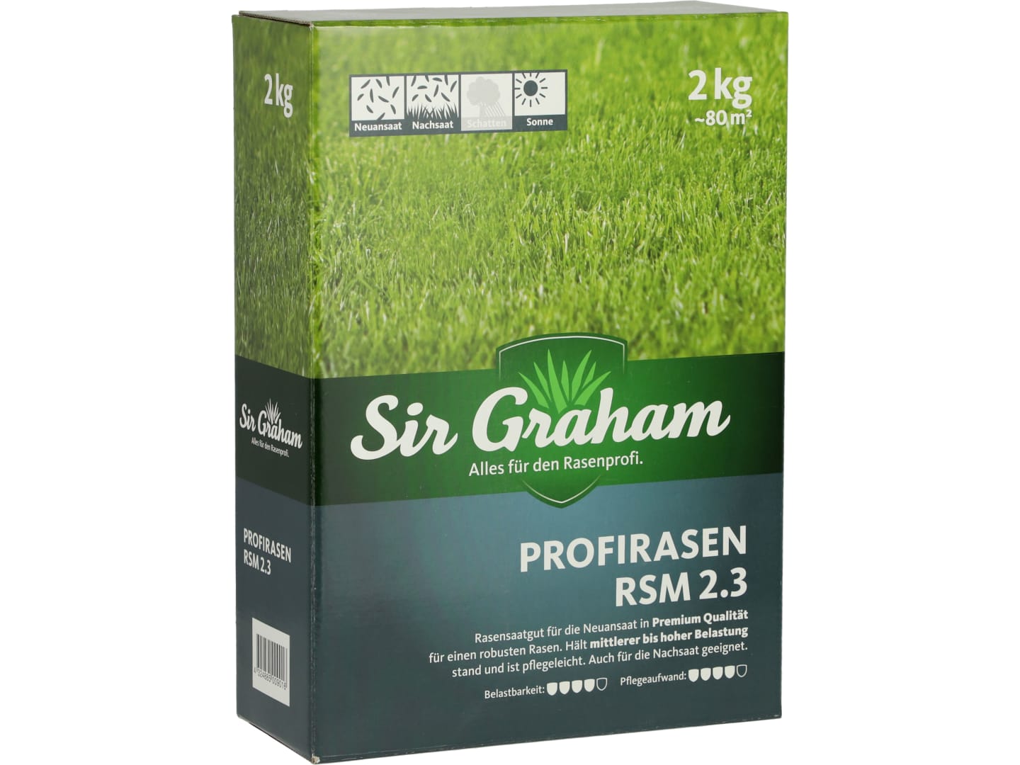 Sir Graham Profirasen Rasensamen RSM 2.3 Mähroboterrasen 2 kg Sack 80 m²