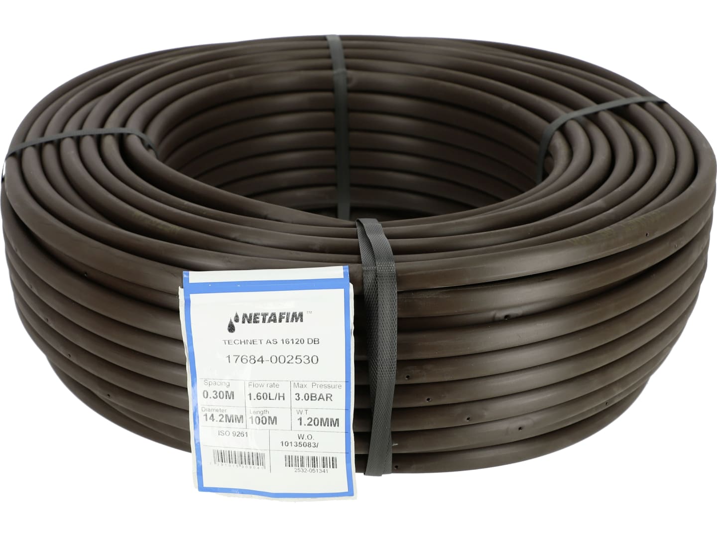NETAFIM™ Tropfschlauch "TechNet PC™ 16120 AS" Tropfer 1,6 l/h, Abstand 0,30 m, 0,4 bis 3,0 bar, 100 m, 17684-002530
