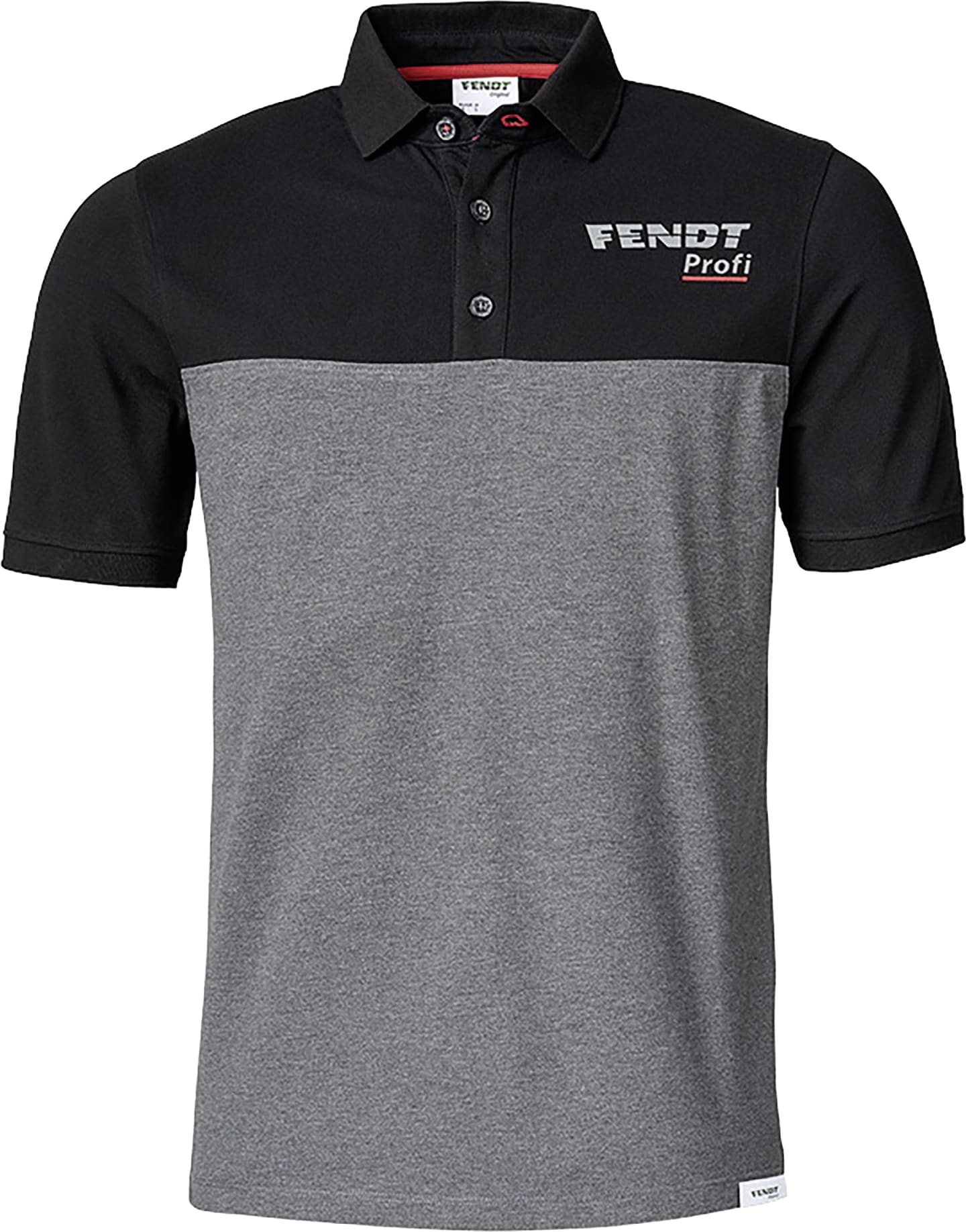 Fendt Poloshirt Herren "Profi" Gr. 4XL, grau; schwarz, X991019045000