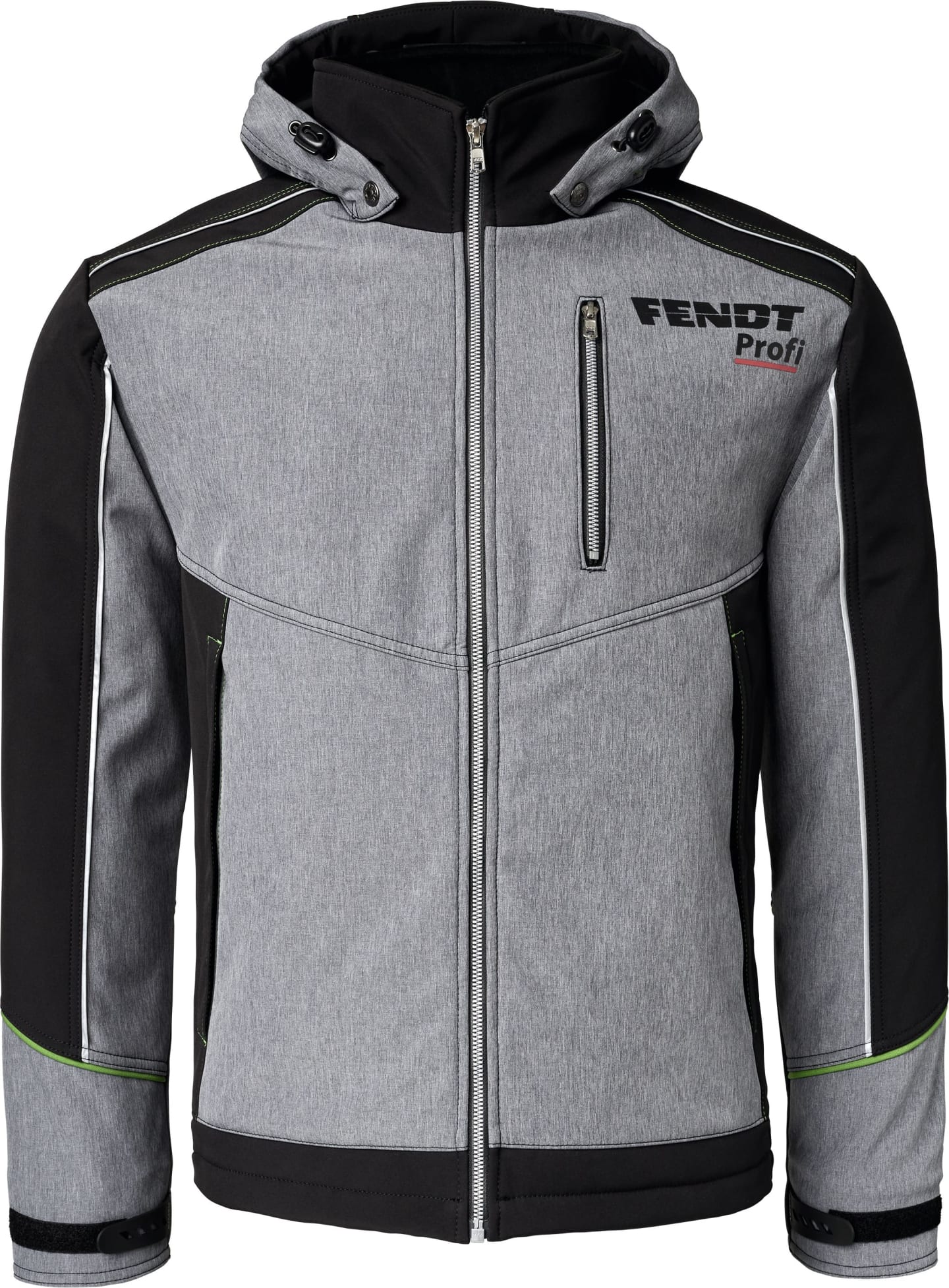 Fendt Softshelljacke Herren "Profi" grau; schwarz; grün