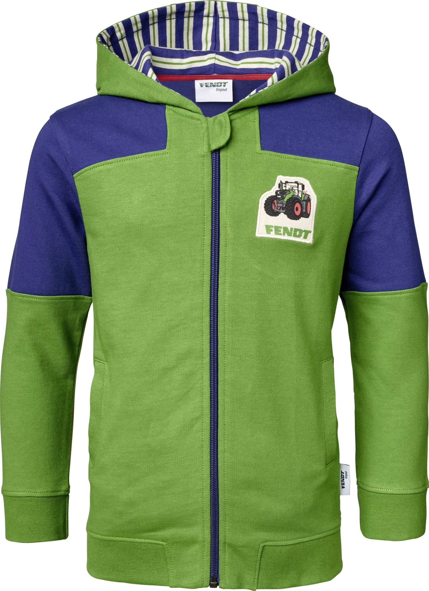 Fendt Sweatjacke Kinder Gr. 86/92, grün; blau, X991020097000