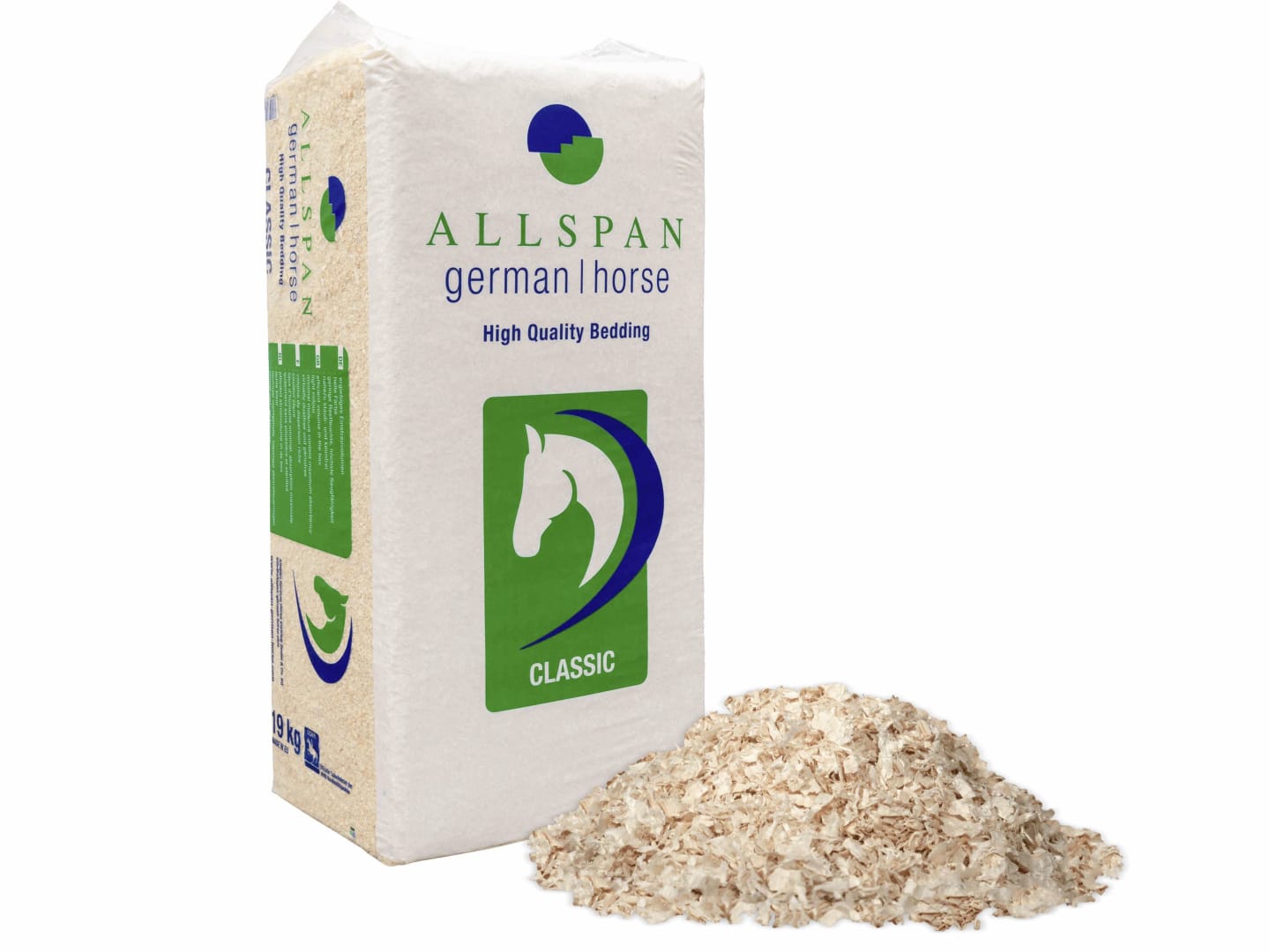 Allspan German Horse Classic 19 kg helle, saugfähige Einstreu für Kleintiere und Pferde