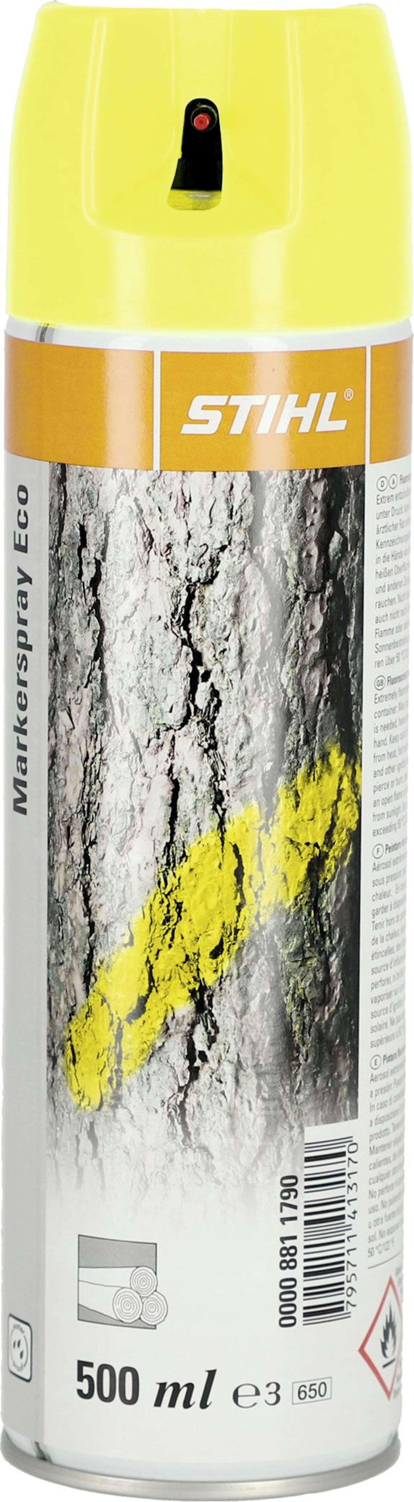 STIHL Markierungsspray "Eco" gelb, 500 ml, für Baum- und Holzmarkierung, 0000 881 1790