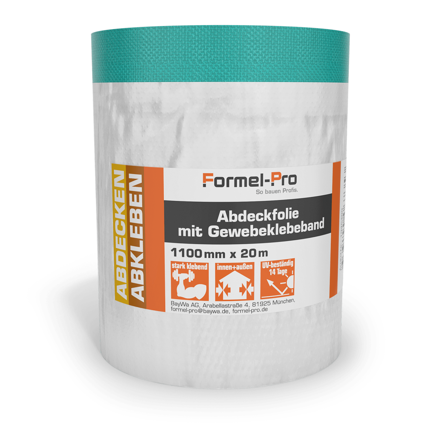 Formel-Pro Abdeckfolie mit Gewebeklebeband
