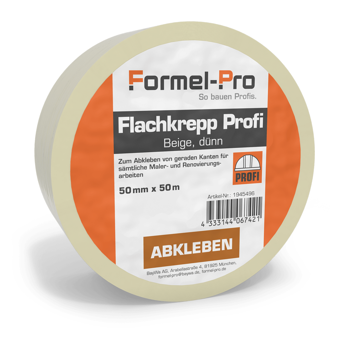 Formel-Pro Flachkrepp-Klebeband Profi