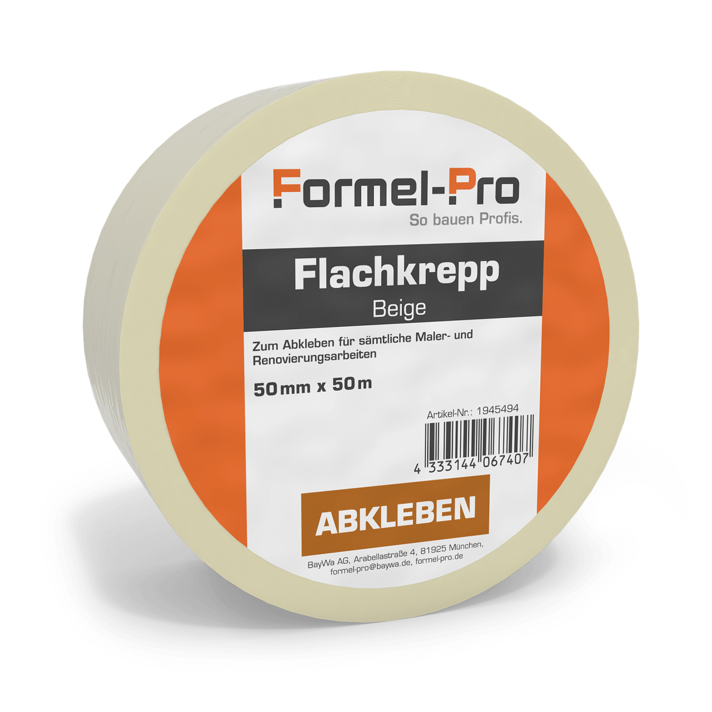 Formel-Pro Flachkrepp-Klebeband Standard