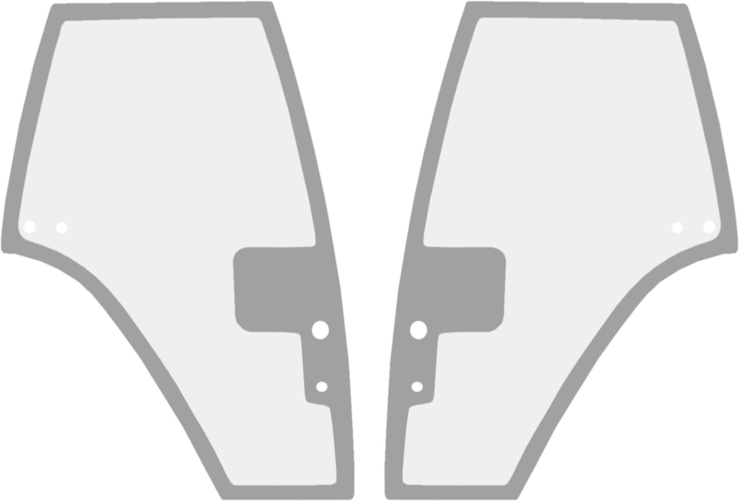 Fendt Türscheibe grün, links/rechts, für Farmer 300, Favorit