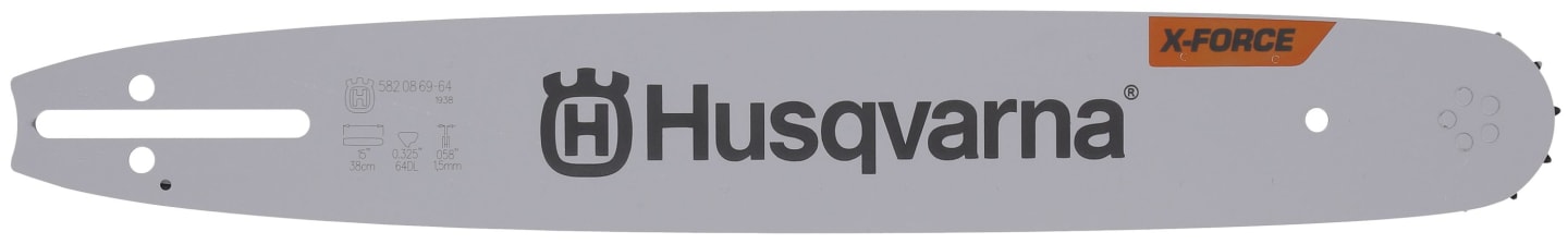 Husqvarna® Führungsschiene "X-Force X-CUT S35G SN" 38 cm .325" .058"/1,5 mm, Aufnahme klein 8,1 mm, 5820869-64