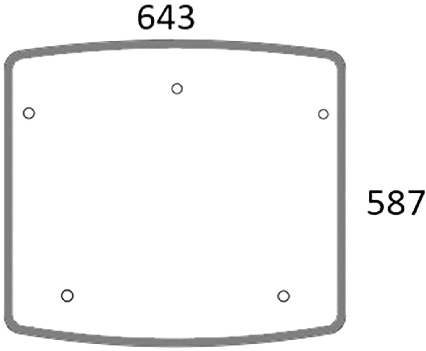 Dachscheibe, grün, Bohrungen 5, für Deutz-Fahr, Hürlimann, Lamborghini, Same