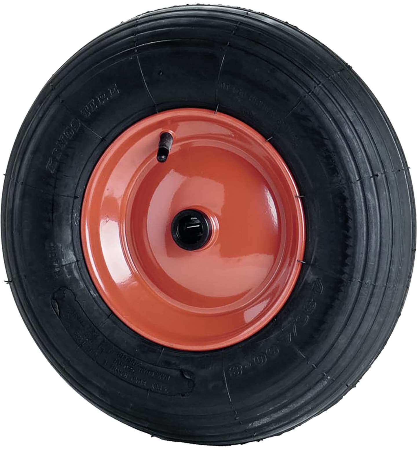 Growi® Komplettrad 400x100, 4.80/4.00 - 8 Rille 4 PR, Achse 25 x 75 mm, Rollenlager, 31050