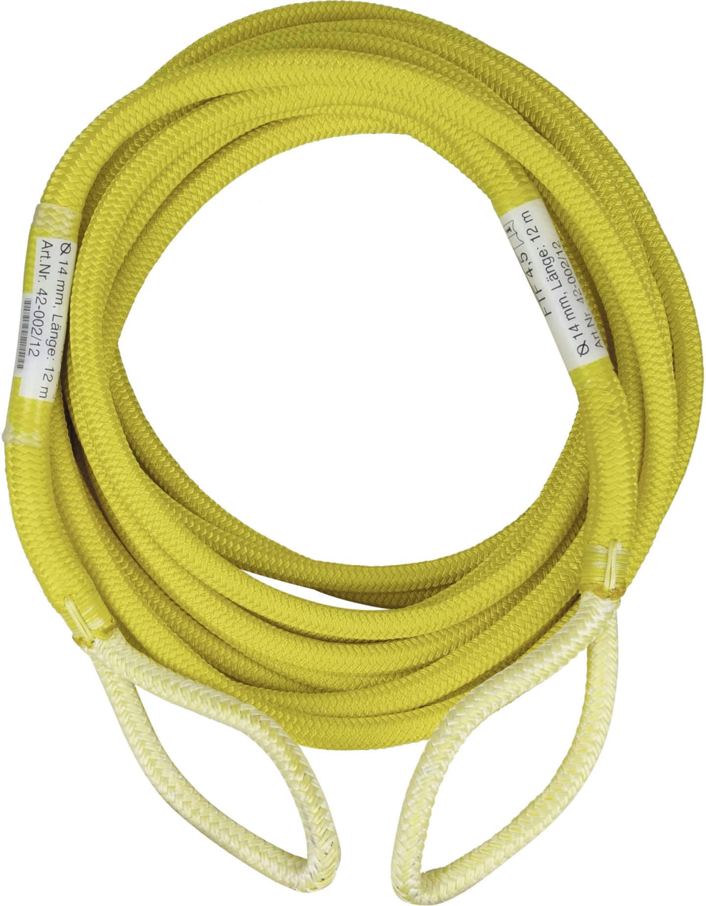 Nordforest Baumzugseil "FTF 4,5" 15 mm/12 m gelb, Zugkraft Winde max. 4,5 t, 42-002-12
