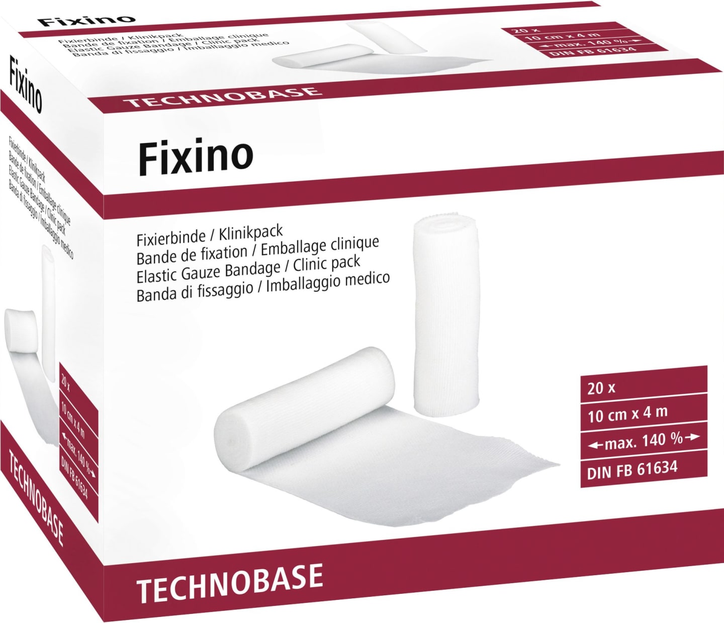 KERBL Mullbinde "Fixino" 10 cm x 4 m, 20 St. im Klinikpack, 16463