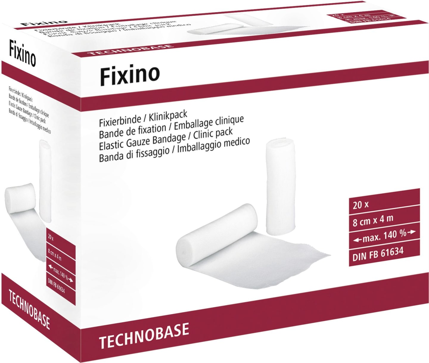 KERBL Mullbinde "Fixino" 8 cm x 4 m, 20 St. im Klinikpack, 16461