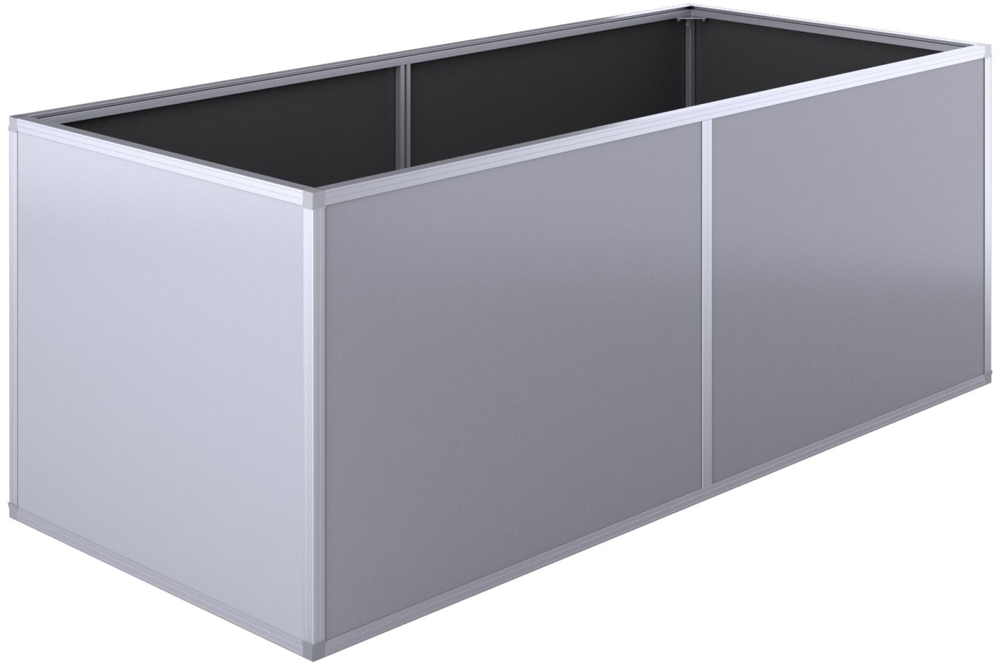 KGT Aluminium-Hochbeet 0,91 x 2,05 x 0,77 m Typ 210 pressblank Füllmenge 1.400 l