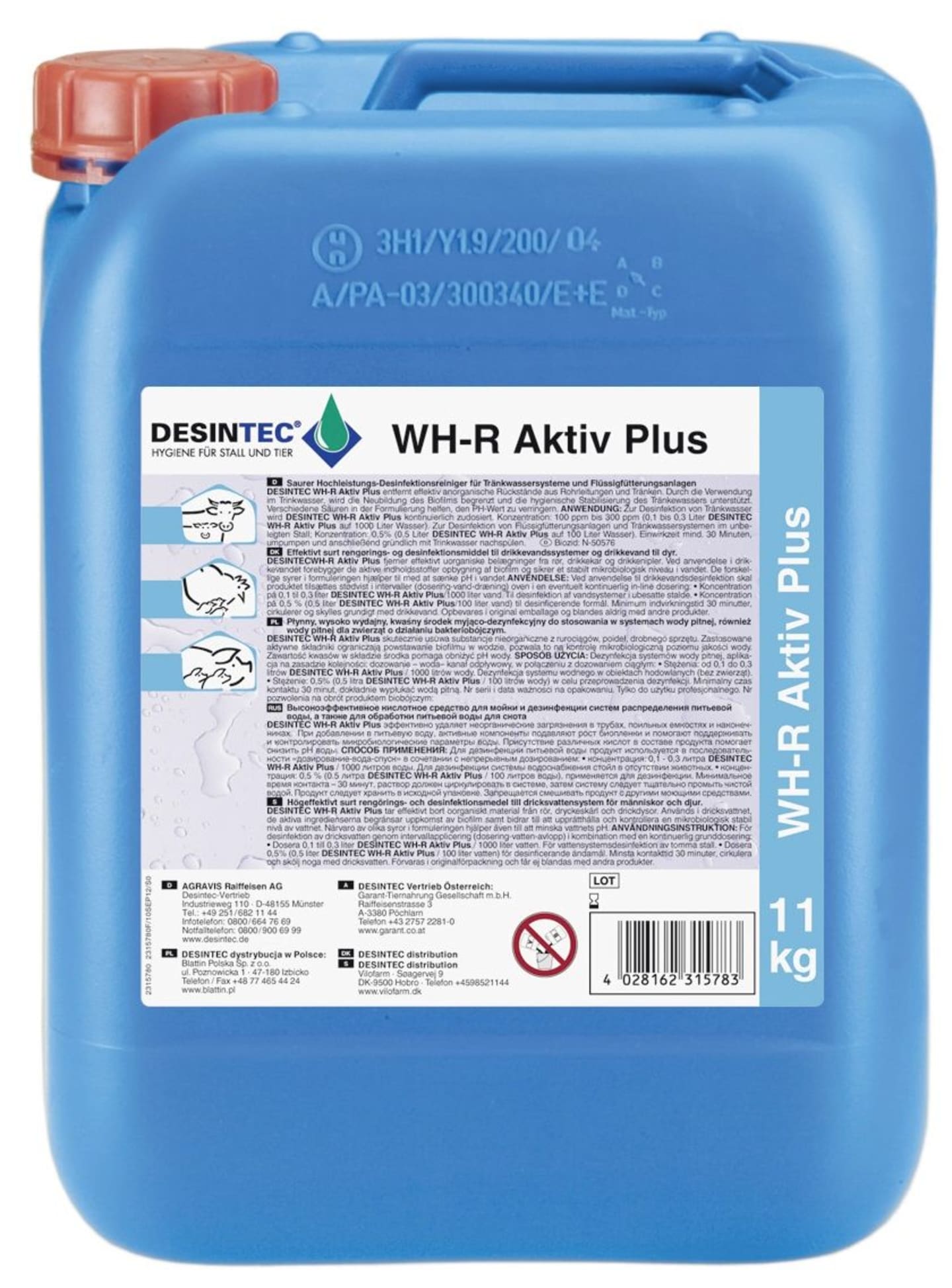 DESINTEC® WH-R-Aktiv plus 20 kg Kanister