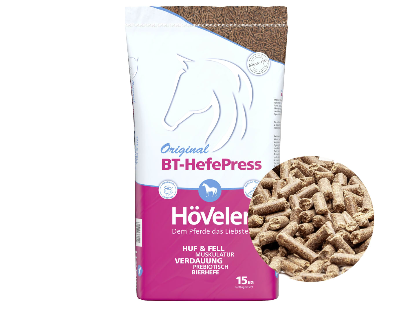 Höveler BT-Hefe press proteinreiches Zusatzfutter mit natürlichen B-Vitaminen 15 kg Sack