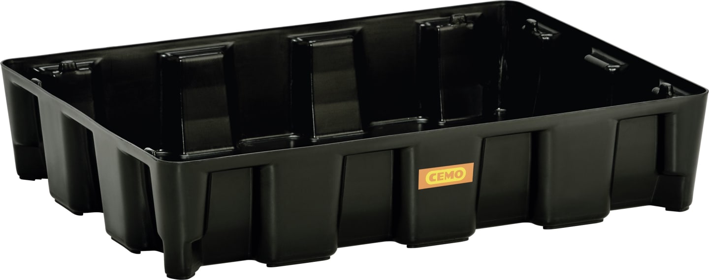Cemo Auffangwanne "HD" aus HDPE (High Density Polyethylen) schwarz ohne Rost