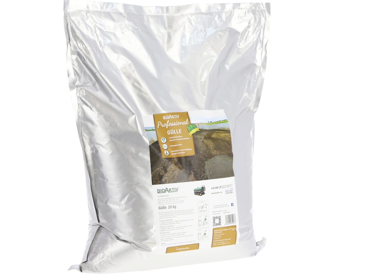 BioAktiv® Professional GÜLLE Biokatalysator aus naturreinem Calciumcarbonat für bessere Verrottung der Gülle Pulver 5 kg Beutel