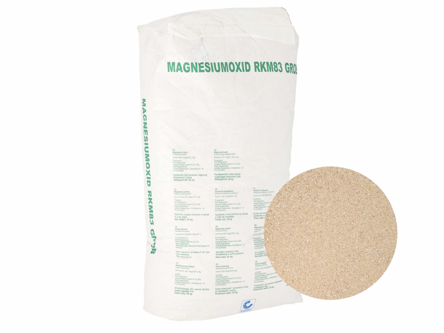 Magnesiumoxid RKM83 grob 25 kg Sack