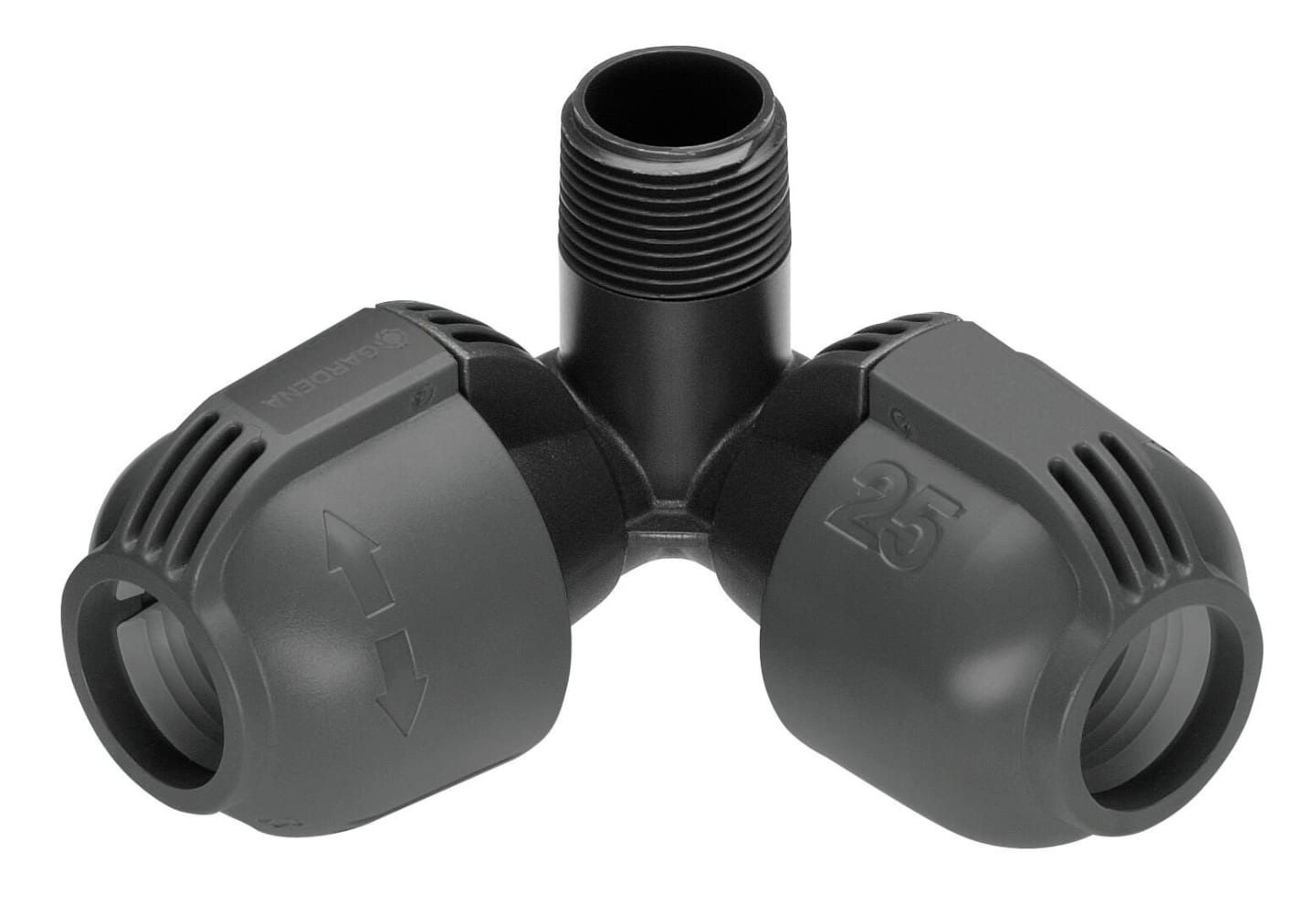 GARDENA Sprinklersystem Winkelstück Quick&Easy 25 mm x 3/4" AG 02783-20