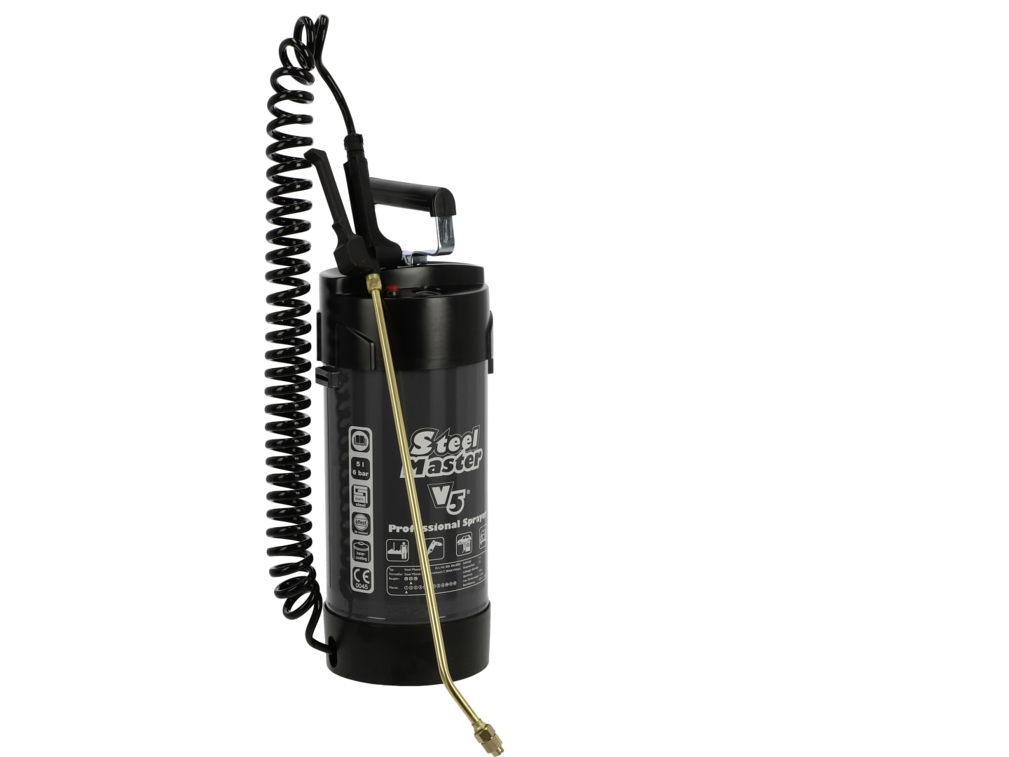 GLORIA® Hochleistungssprühgerät Steelmaster V5 manuell betriebener Drucksprüher; Sprühlanze 25cm