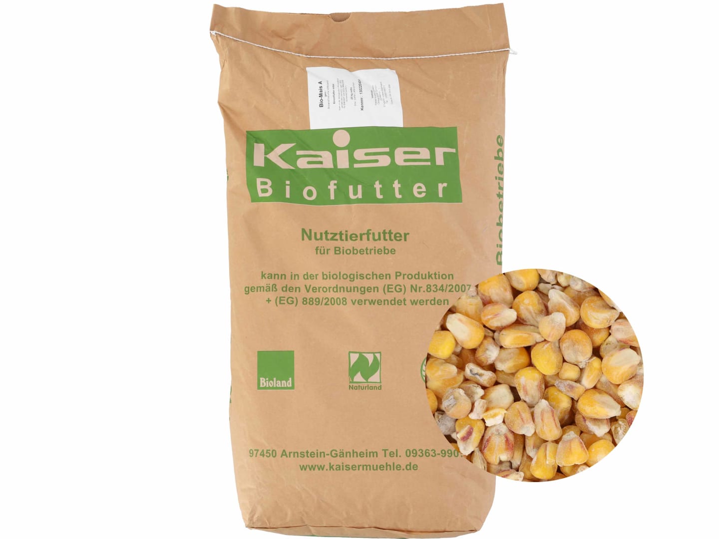 Kaiser Bio-Mais A (anerkannte Ware) naturbelassener Futtermais in Bio-Qualität