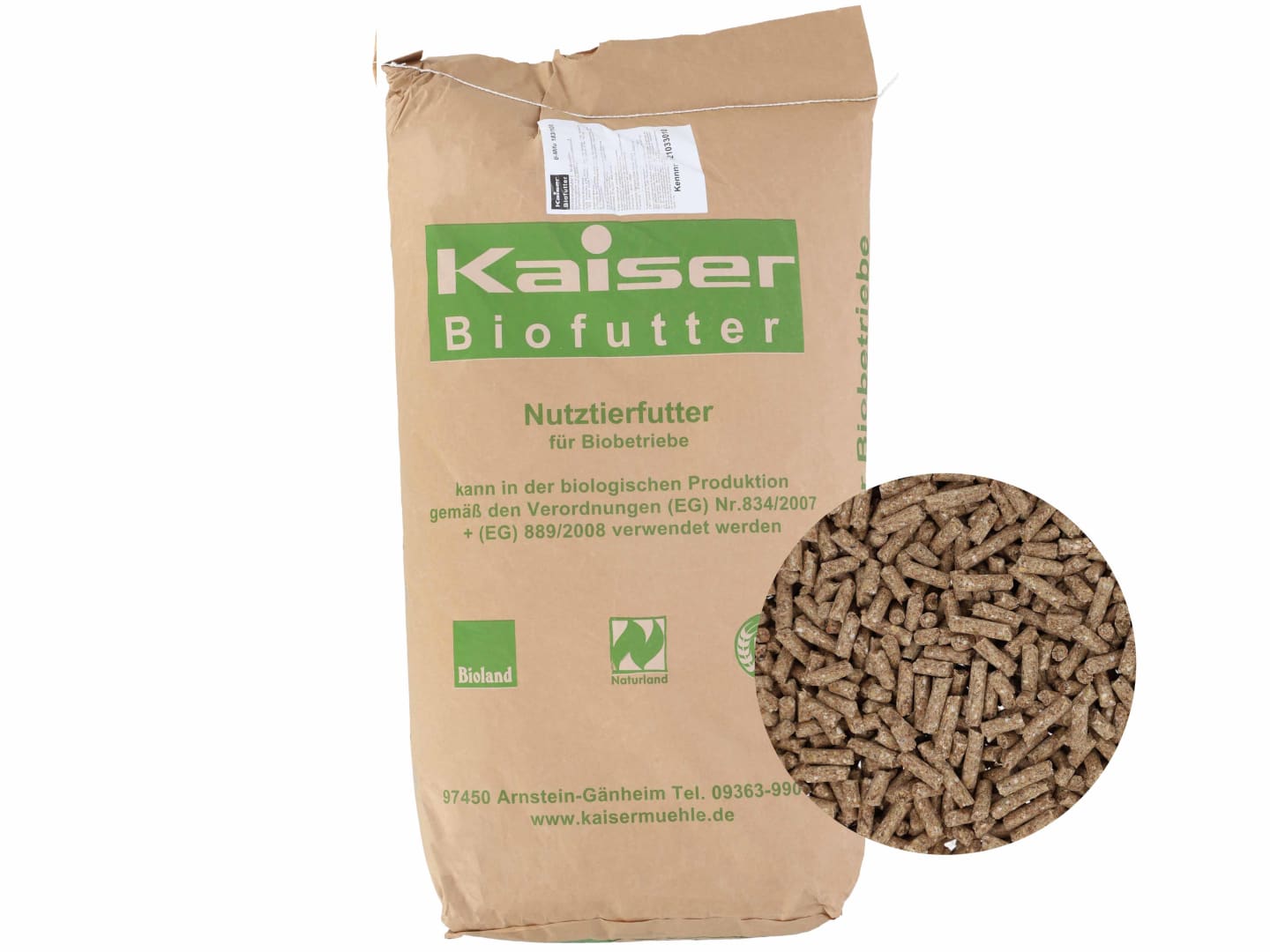 Kaiser B-Milchleistungsfutter 183/100 für Ökobetriebe geeignetes Kraftfutter Pellet 25 kg Sack