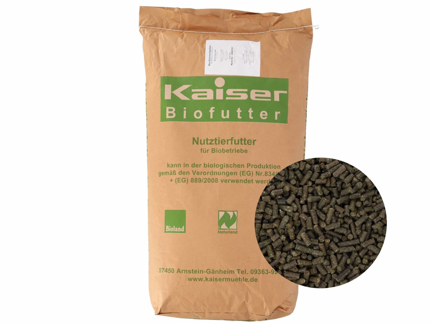 Kaiser Bio-Grünmehlpellets naturbelassene Pellets aus Grünmehl in Bio-Qualität