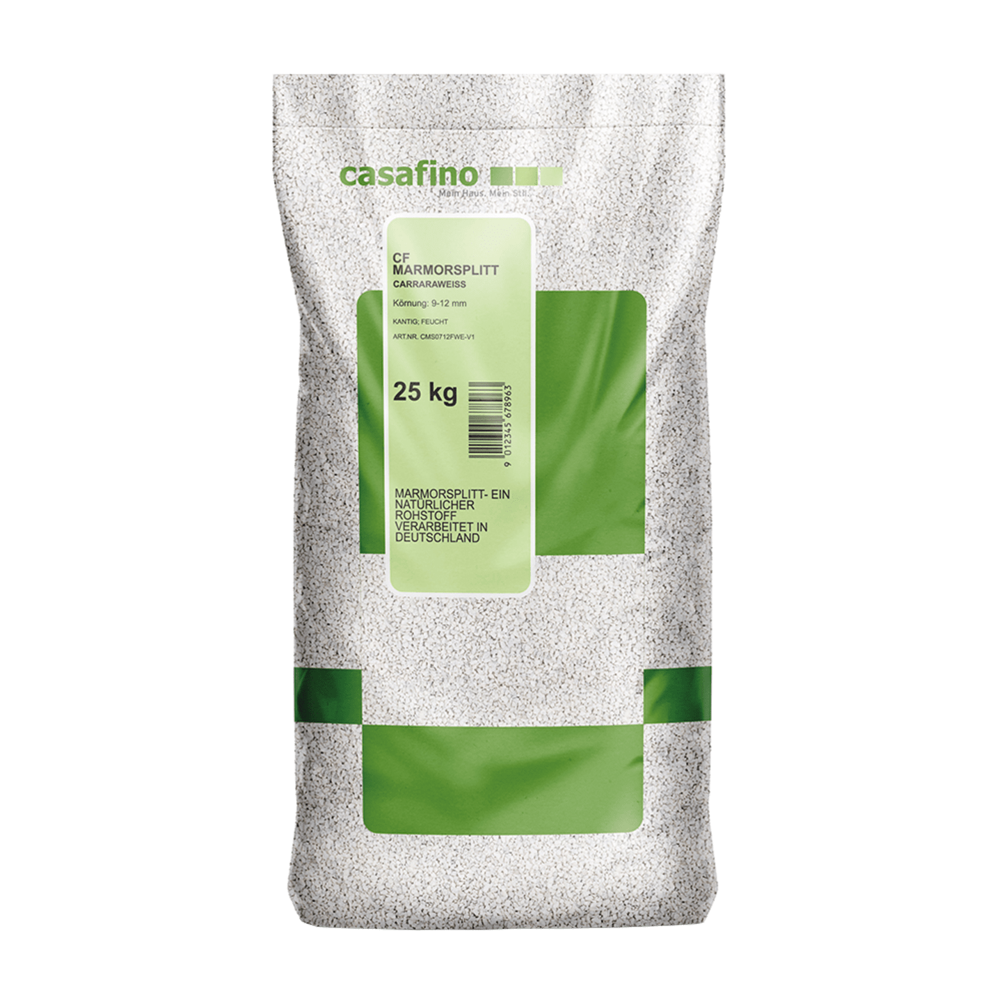 casafino Marmorsplitt 9 – 12 mm carraraweiß, 25 kg Sack