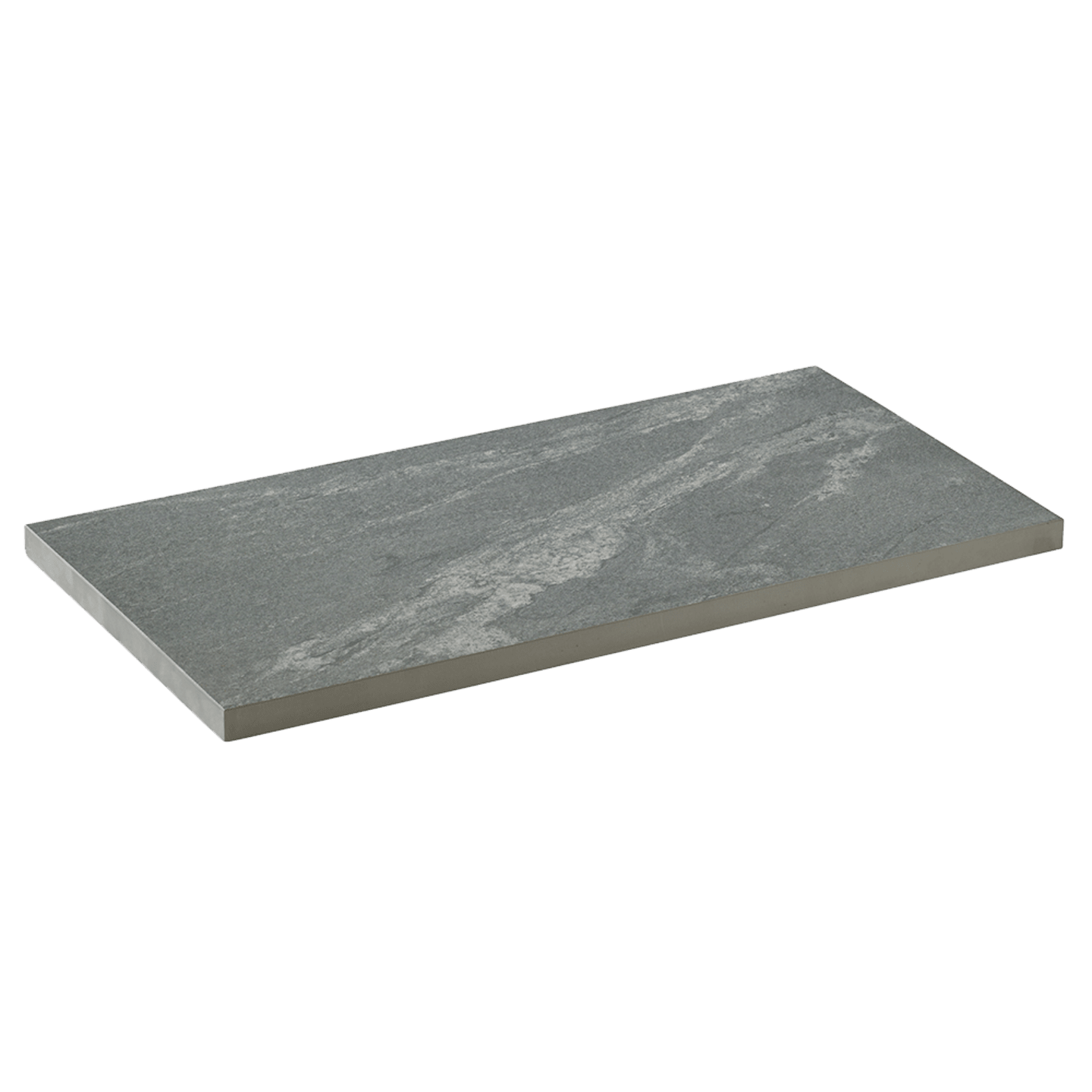 casafino Keramik Terrassenplatte Serie Stein, Gneis schwarz 80 x 40 x 2 cm