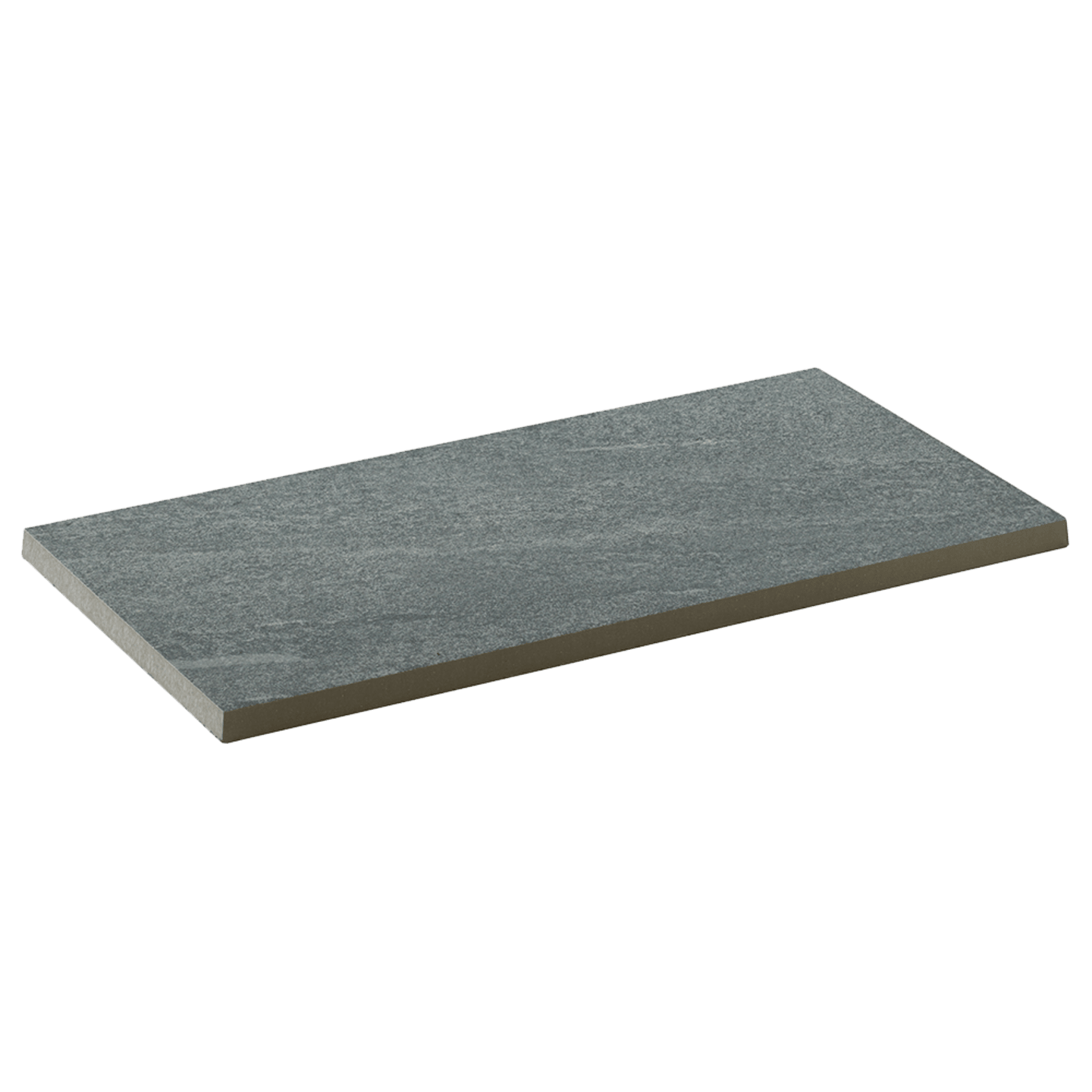 casafino Keramik PLUS Terrassenplatte Serie Stein, grauschwarz-nuanciert, 80 x 40 x 3 cm